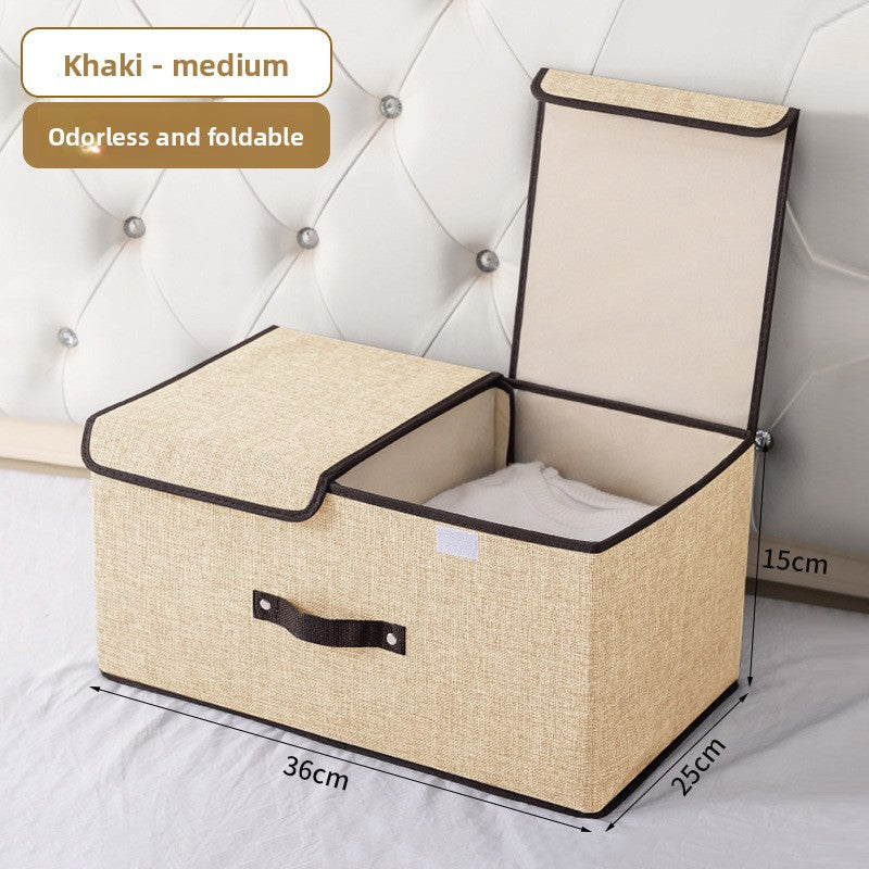 Foldable Fabric Storage Box with Dividers