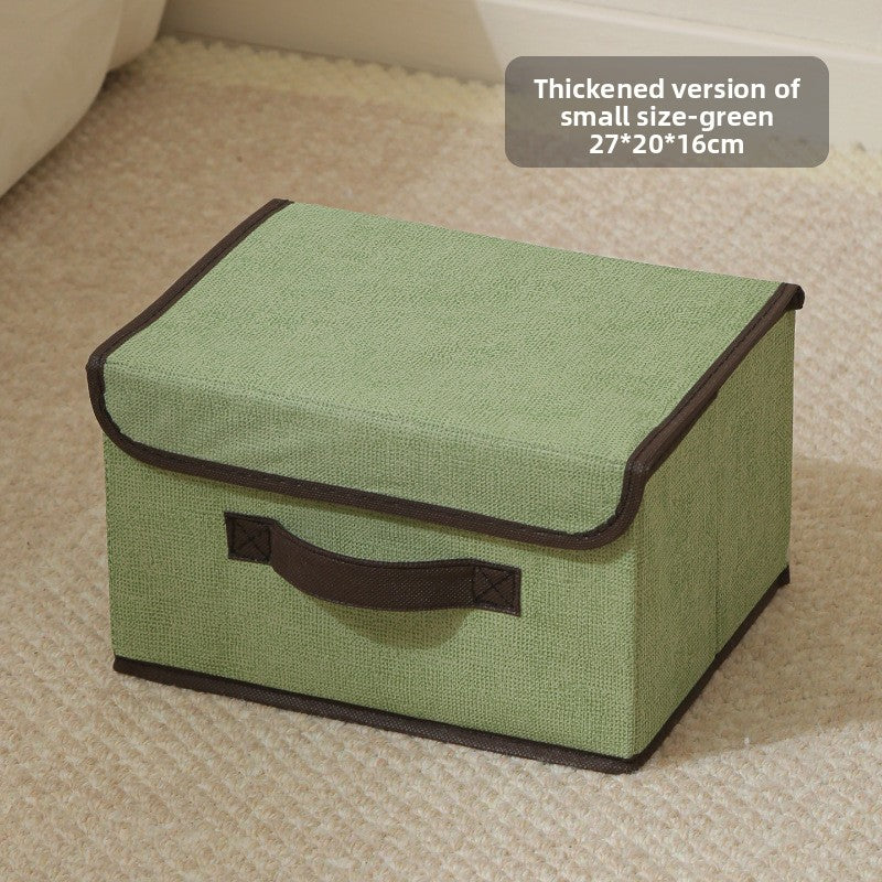 Foldable Fabric Storage Box with Flip Cover
