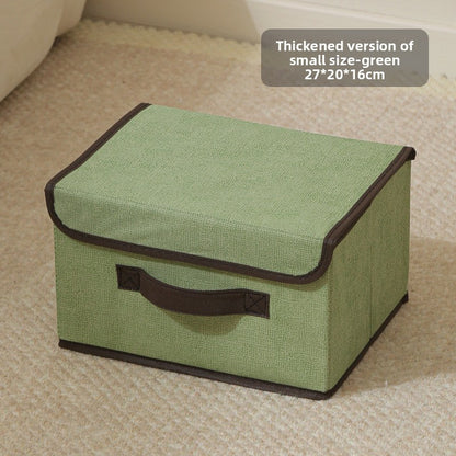 Foldable Fabric Storage Box with Flip Cover