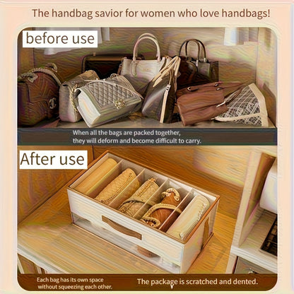 Foldable Fabric Storage Box with Multiple Compartments
