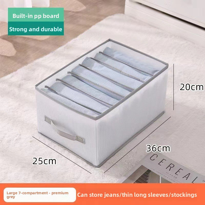 Foldable Fabric Storage Box with Multiple Compartments