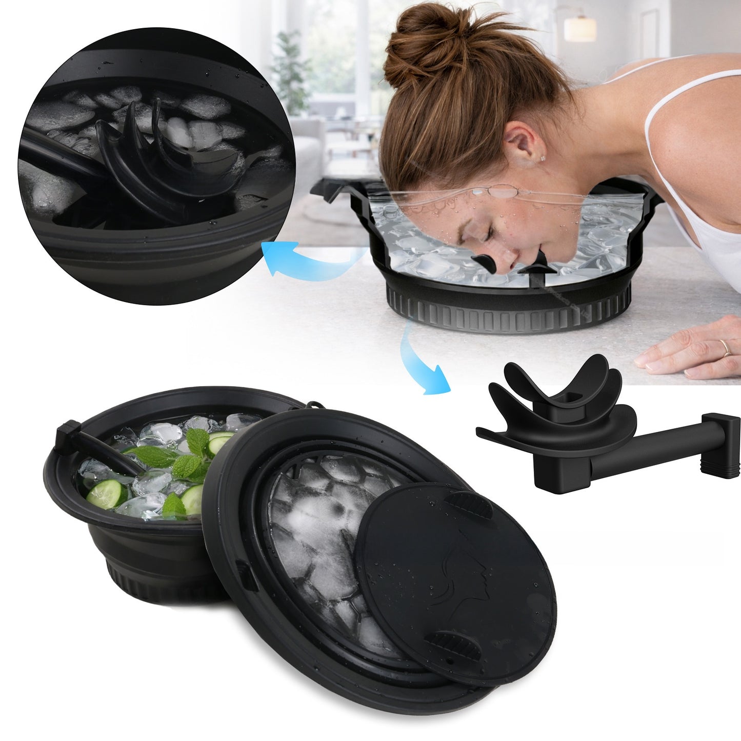 Foldable Facial Ice Therapy Wash Basin