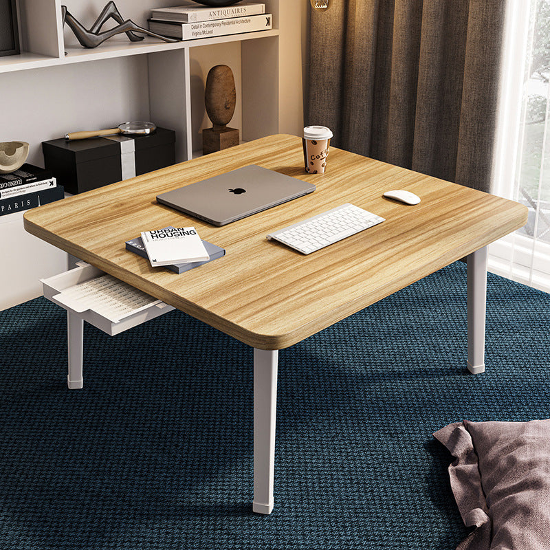 Foldable Floor Table with Drawer