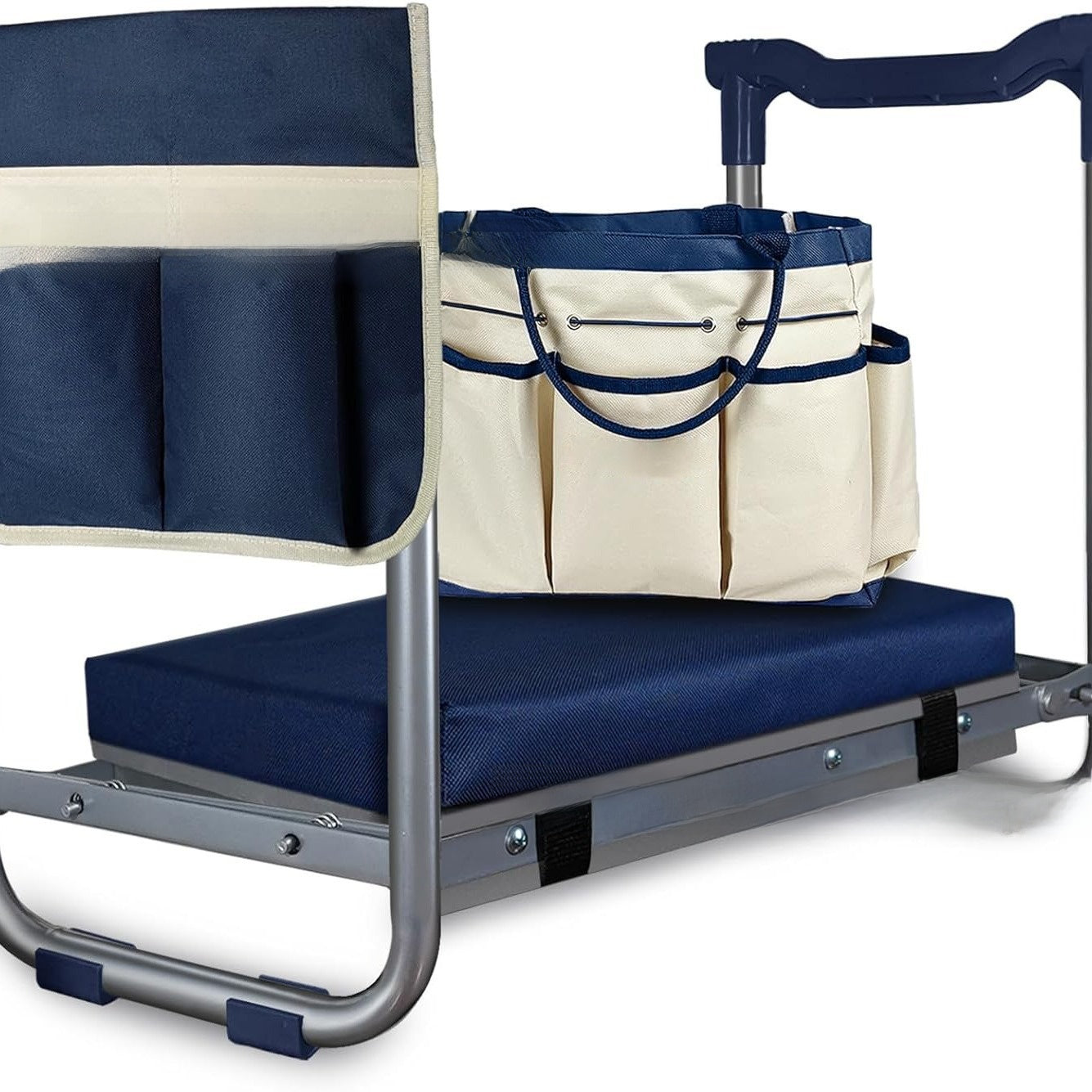 Foldable Garden Kneeler Stool with Tool Storage