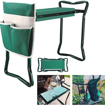 Foldable Garden Kneeling Stool with Tool Storage