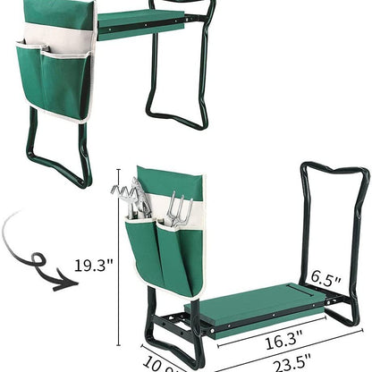 Foldable Garden Kneeling Stool with Tool Storage