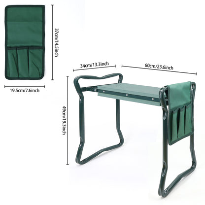 Foldable Garden Kneeling Stool with Tool Storage