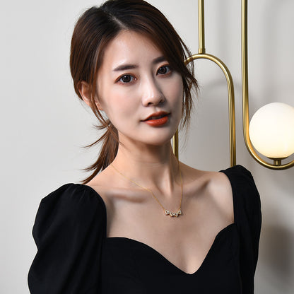 Foldable Heart Four-Leaf Clavicle Necklace