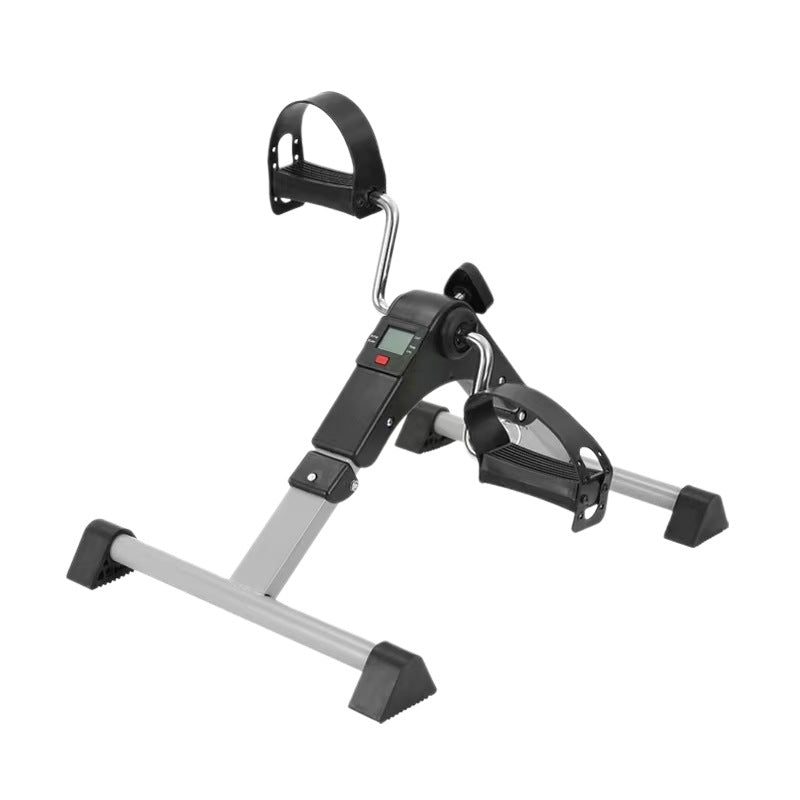 Foldable Home Mini Exercise Bike with Display Screen Leg Trainer Stepper Indoor Rehabilitation Pedal Bike