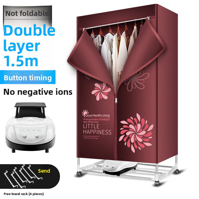 Foldable household dryer