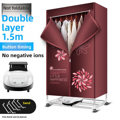 Foldable household dryer