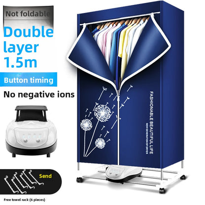 Foldable household dryer