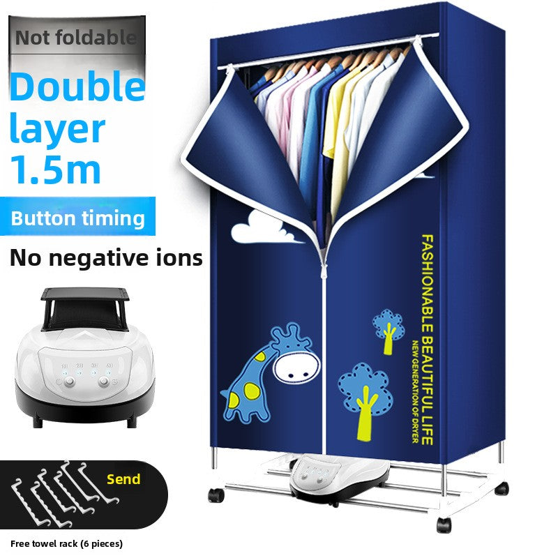 Foldable household dryer
