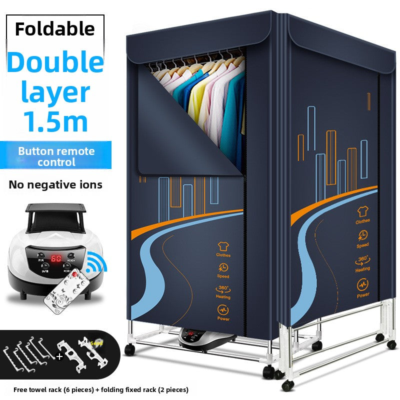 Foldable household dryer