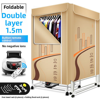 Foldable household dryer