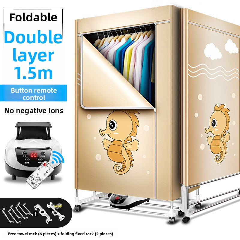 Foldable household dryer