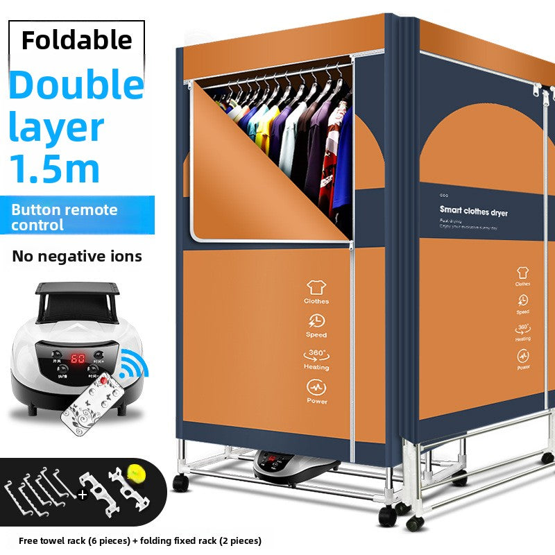 Foldable household dryer
