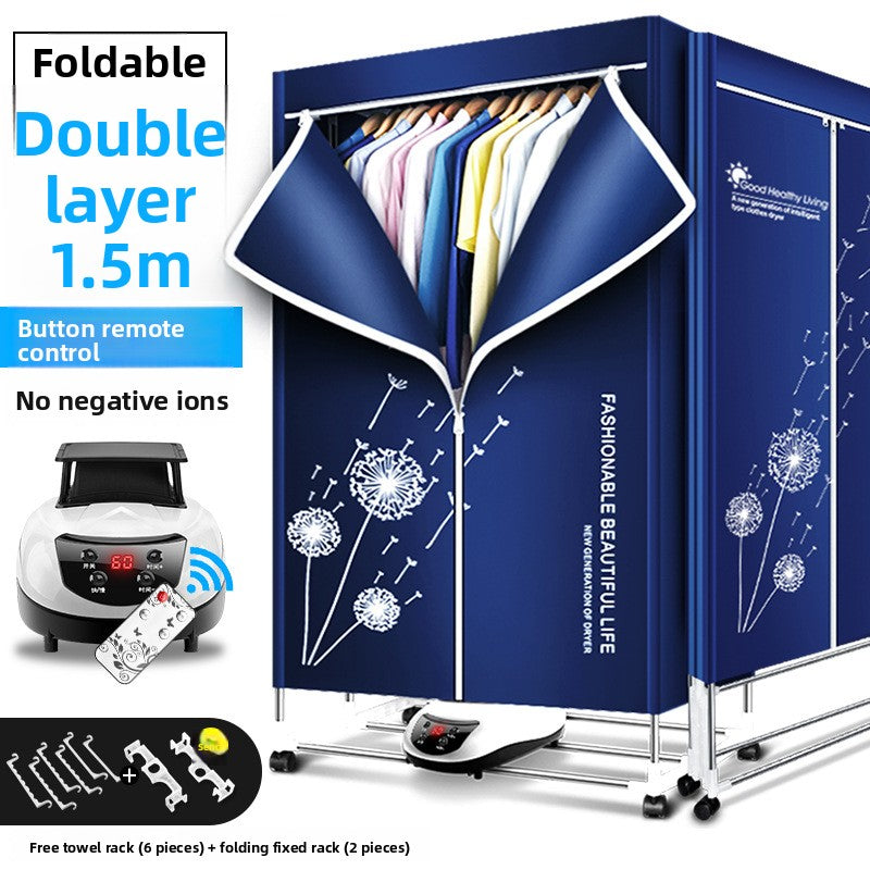 Foldable household dryer