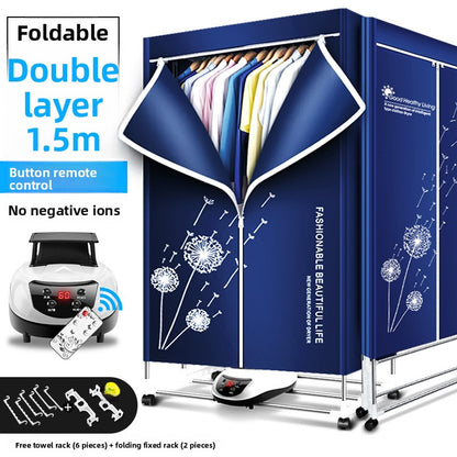 Foldable household dryer