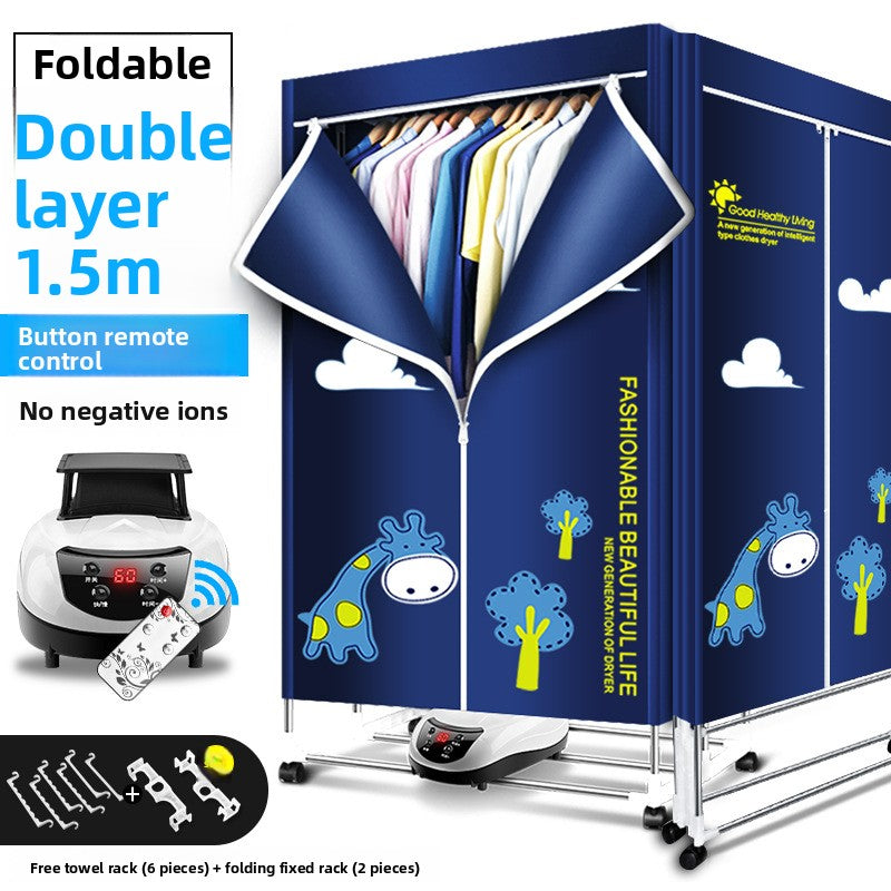 Foldable household dryer