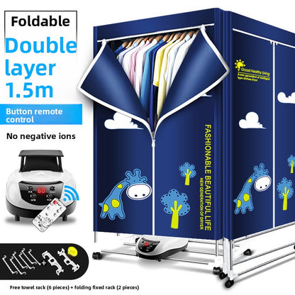 Foldable household dryer