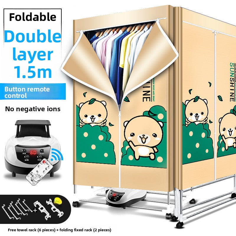 Foldable household dryer