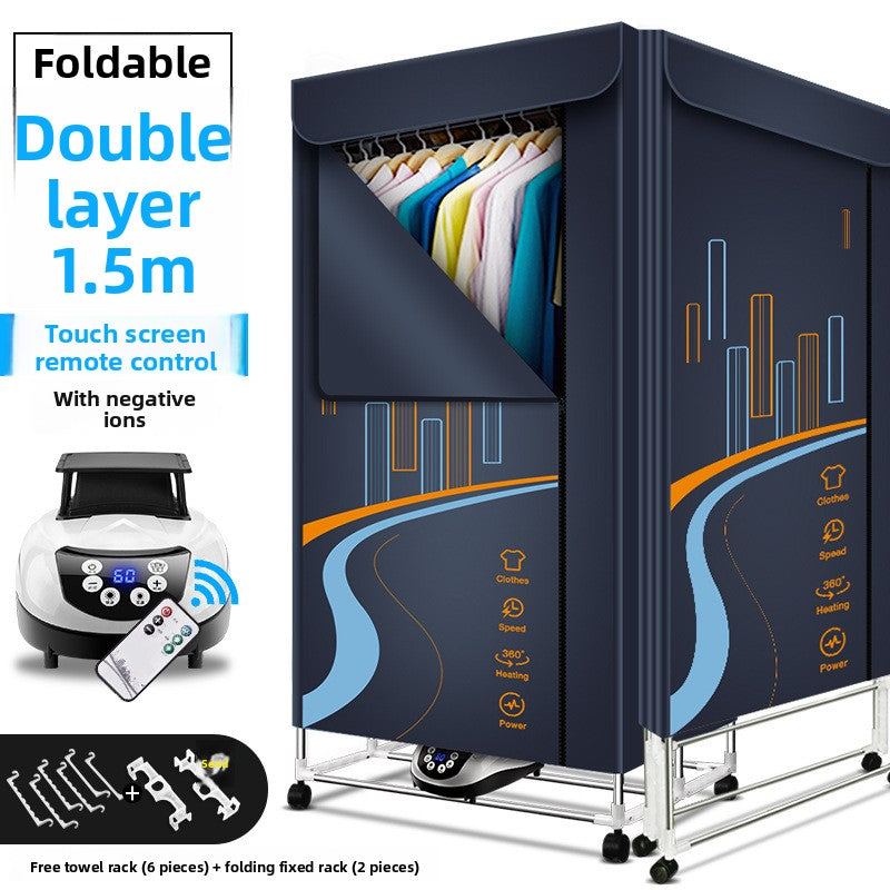 Foldable household dryer
