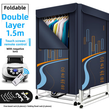 Foldable household dryer