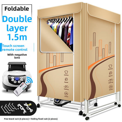 Foldable household dryer