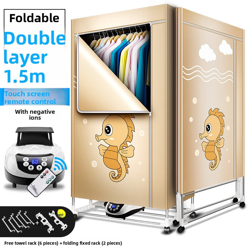 Foldable household dryer