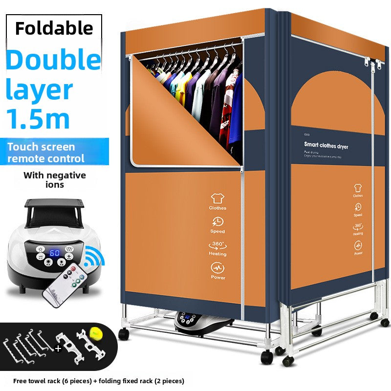 Foldable household dryer