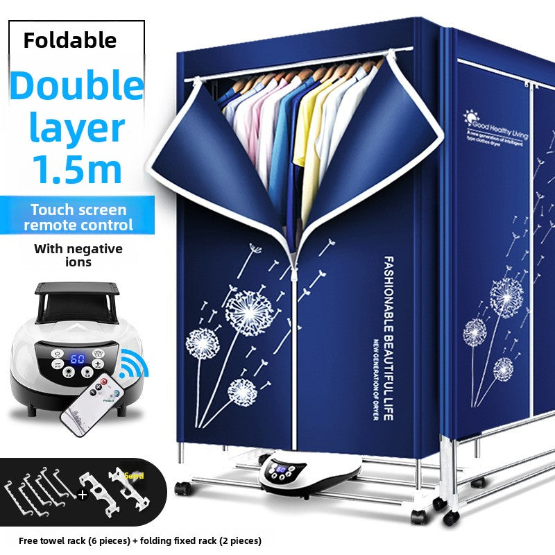 Foldable household dryer
