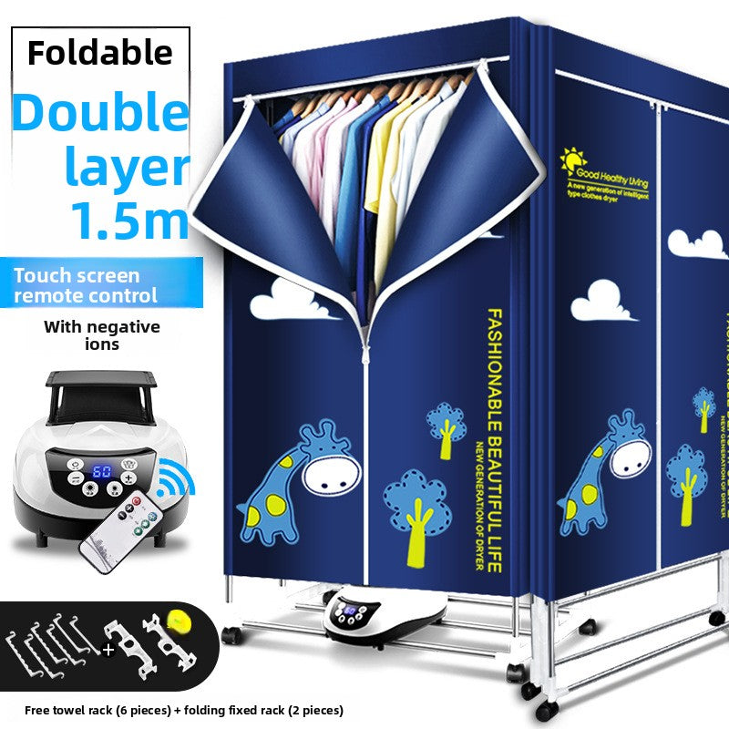 Foldable household dryer