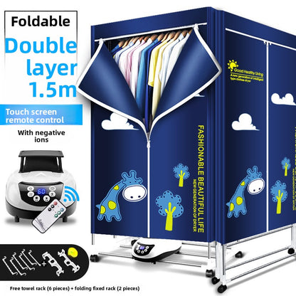 Foldable household dryer