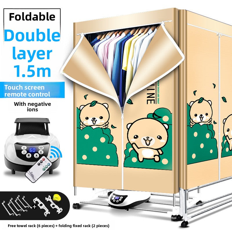 Foldable household dryer