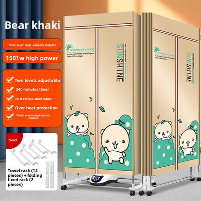 Foldable household dryer