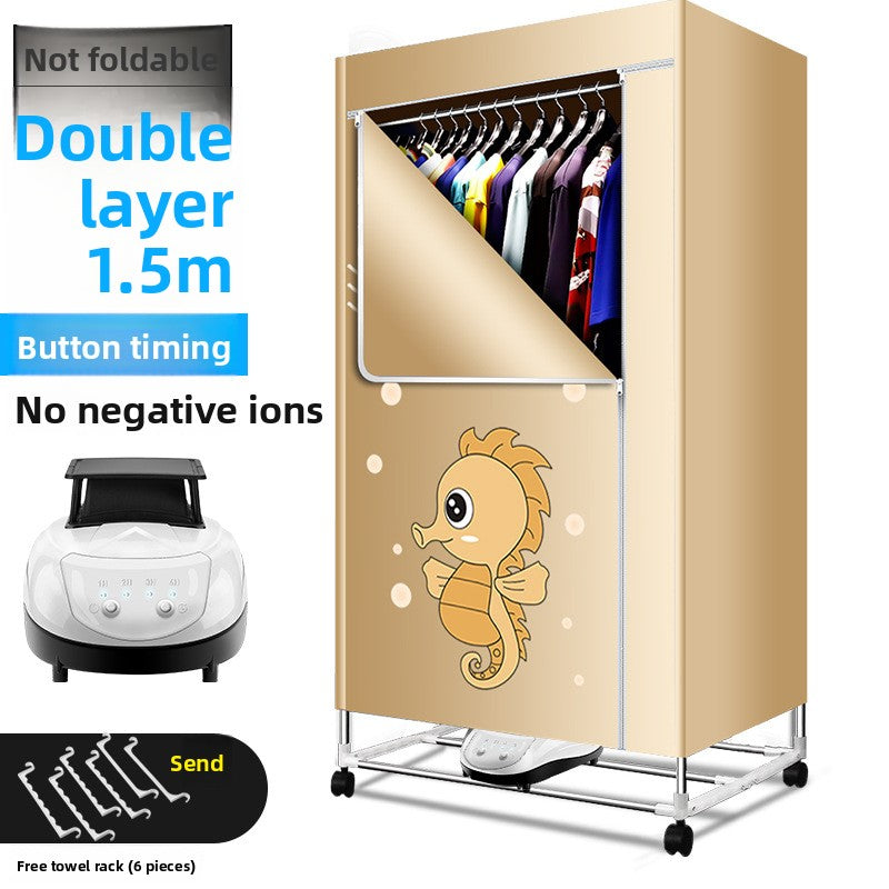 Foldable household dryer