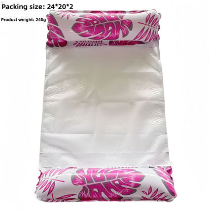 Foldable inflatable backrest striped float