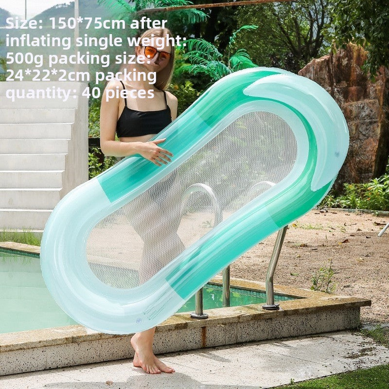 Foldable inflatable backrest striped float