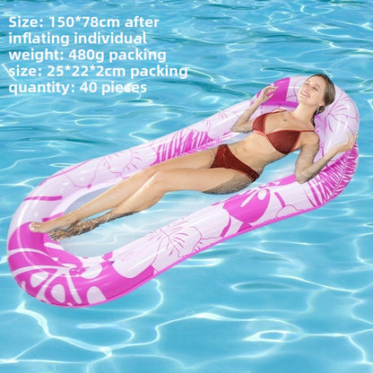 Foldable inflatable backrest striped float