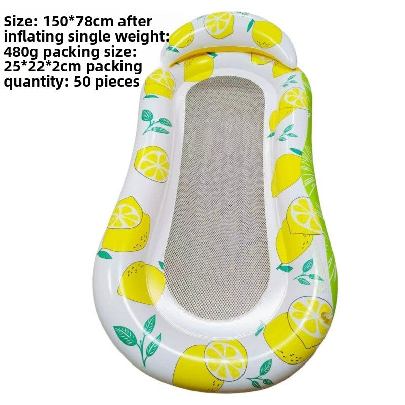 Foldable inflatable backrest striped float