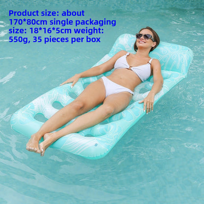 Foldable inflatable backrest striped float