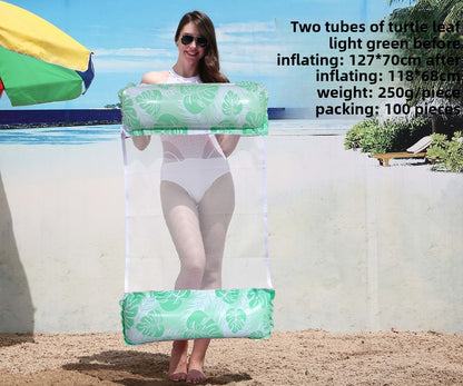 Foldable inflatable backrest striped float