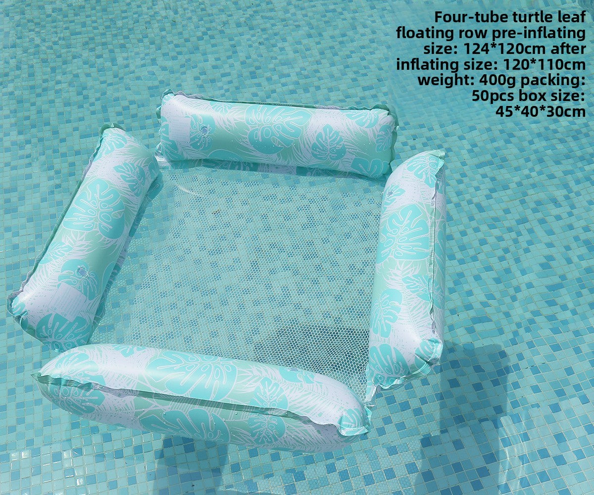 Foldable inflatable backrest striped float