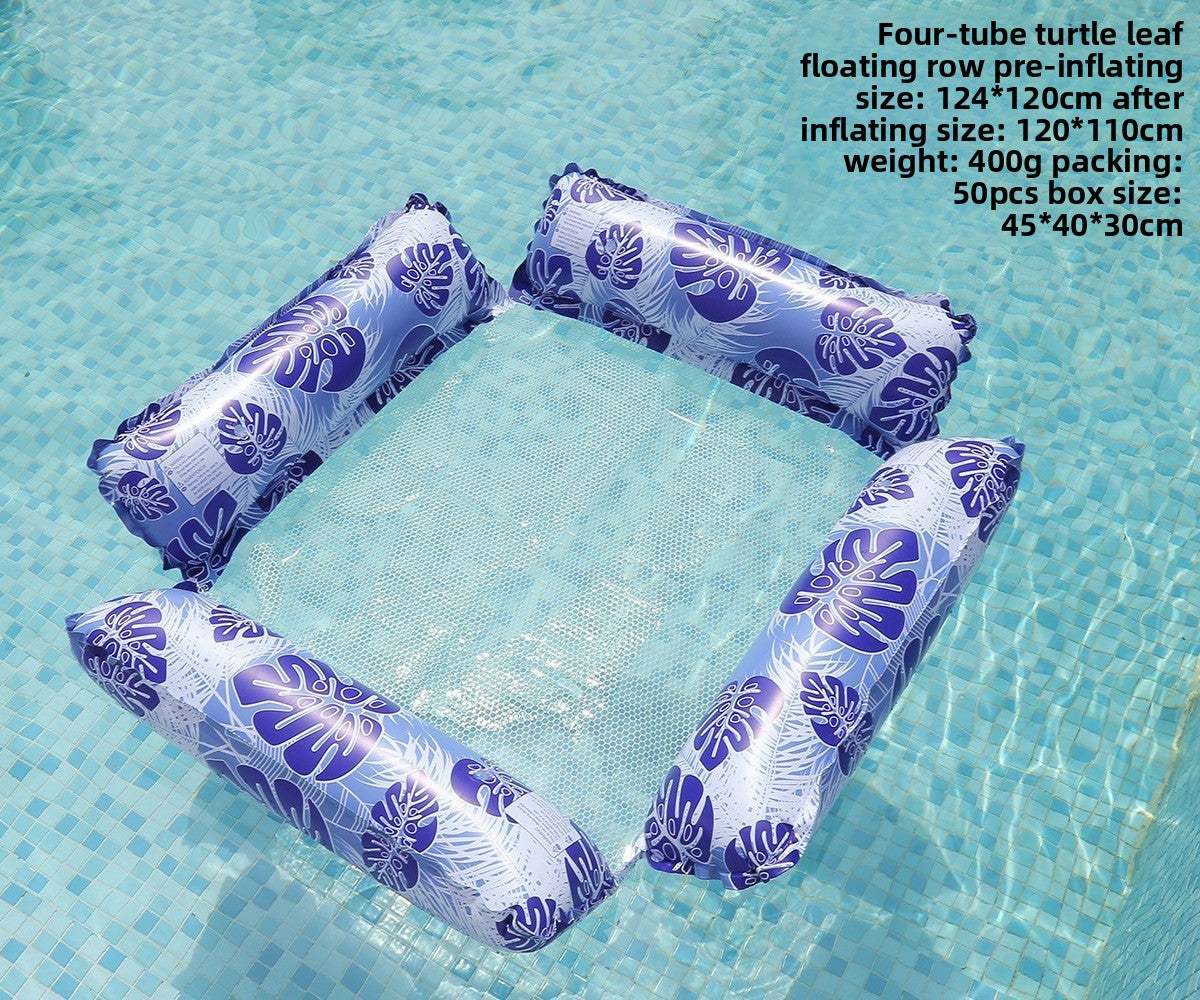 Foldable inflatable backrest striped float