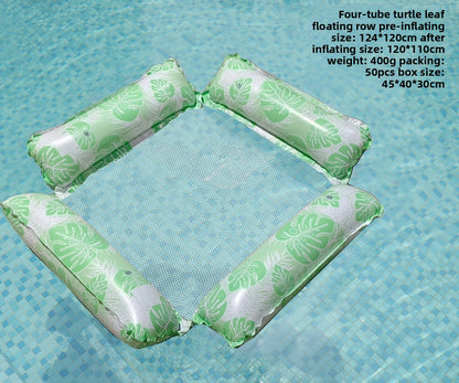 Foldable inflatable backrest striped float