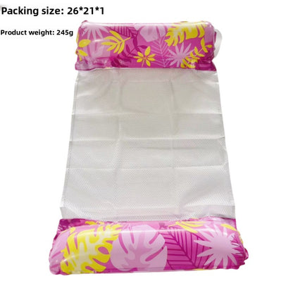 Foldable inflatable backrest striped float