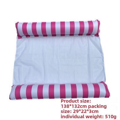 Foldable inflatable backrest striped float