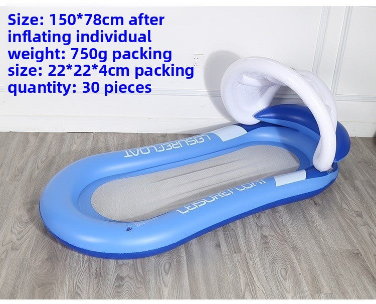 Foldable inflatable backrest striped float