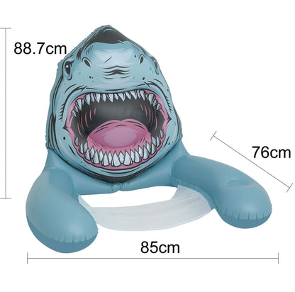 Foldable inflatable backrest striped float